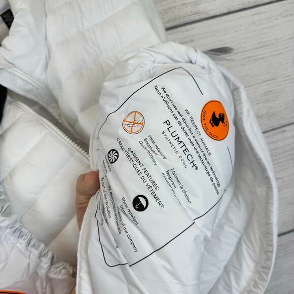 Save The Duck Women's White Neha Channel Plumtech Quilt Puffer Jacket Size XL - Picture 9 of 10